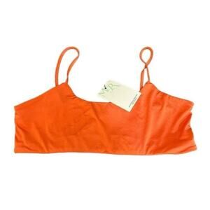 Mistress Rocks Orange Satin Bralette Crop Top Sz Large Strappy NWT Revolve Sexy